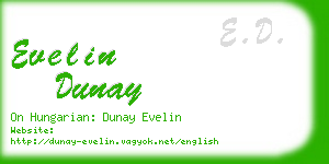 evelin dunay business card